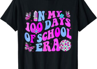 In My 100 Days Of School Era Retro Disco 100th Day Of School T-Shirt