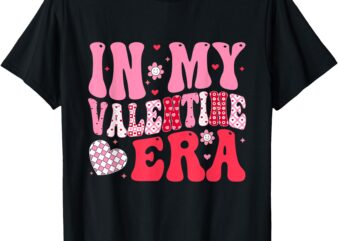 In My Valentine Era Cute Valentine’s Day Girls Kids Retro T-Shirt