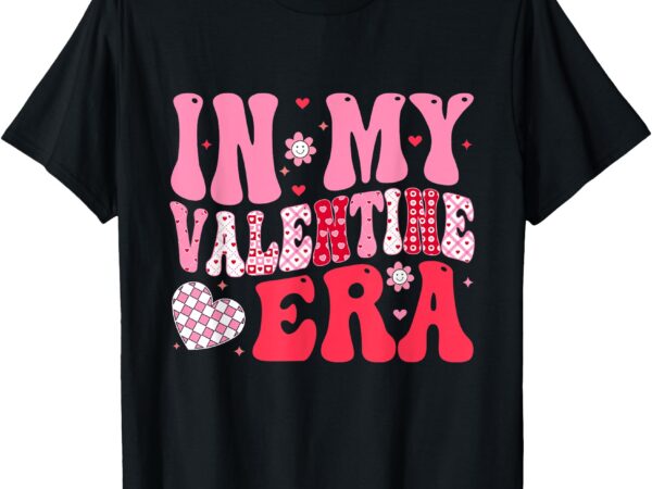 In my valentine era cute valentine’s day girls kids retro t-shirt