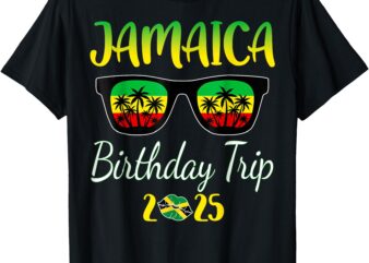 Jamaica Birthday Trip 2025 Funny Family Matching T-Shirt