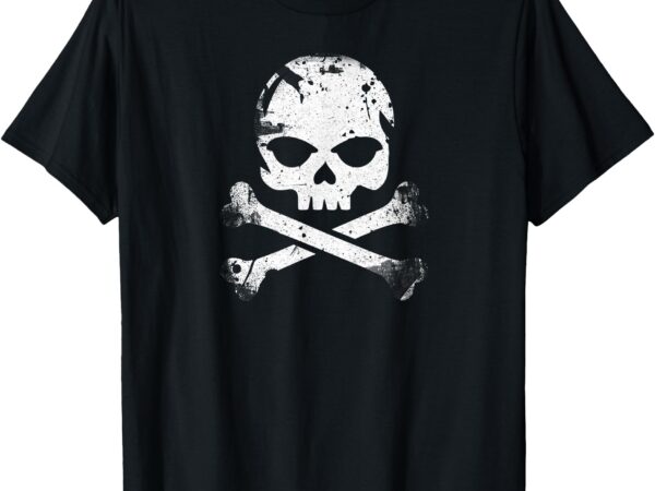 Jolly roger pirate skull and crossbones flag halloween t-shirt