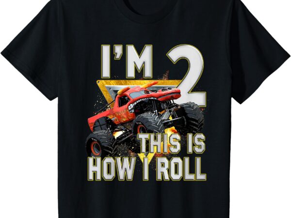 Kids 2 years old boy girl it’s my 2nd birthday boys monster truck t-shirt