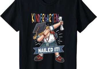 Kids Dabbing Graduation Kindergarten Boys Class of 2019 T-Shirt