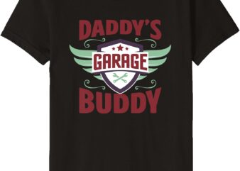 Kids Daddy’s Garage Buddy Cute Kids Gift Premium T-Shirt