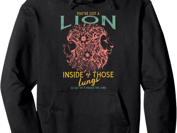 Let your lion out brandon lake merch gratitude praise jesus pullover hoodie t shirt vector graphic