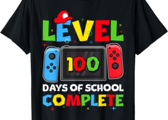 Level 100 Days Of School Complete Video Game 100th Day Boys T-Shirt