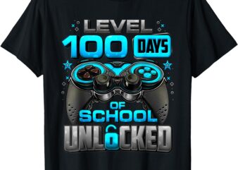 Level 100 Days Of School Unlocked Boys 100th Day Of School T-Shirt