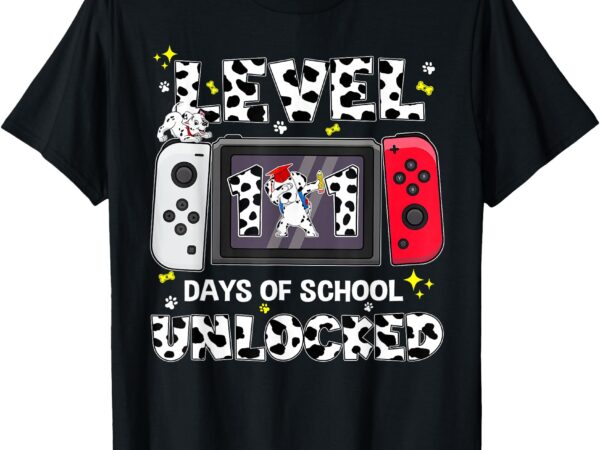 Level 100 days school unlocked game controller 101 days boys t-shirt