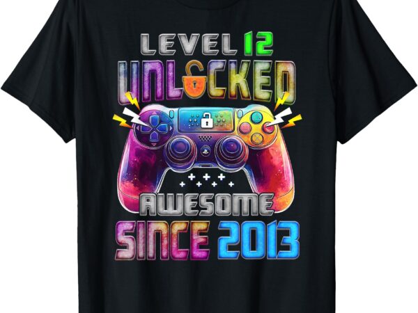 Level 12 complete 12 year old awesome since 2013 t-shirt