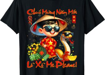 Li Xi Me Please Happy Lunar New Year 2025 Vietnamese Boy T-Shirt