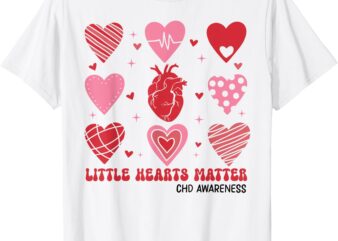 Little Hearts Matter CHD Awareness Heart Anatomy Valentine T-Shirt