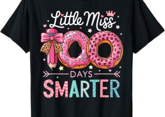 Little Miss 100 Days Smarter Kids Girls 100th Day of School T-Shirt