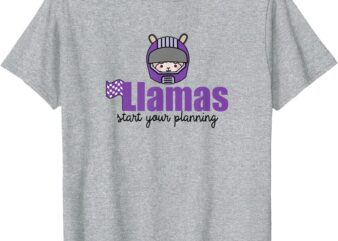 Llamas Indianapolis Wild Planners Planning T-Shirt