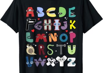 Lore Alphabet A to Z Letter Hi for kids Boys and Girls T-Shirt