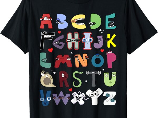 Lore alphabet a to z letter hi for kids boys and girls t-shirt