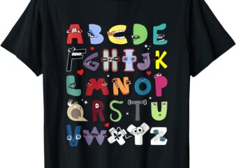 Lore Alphabet A to Z Letter Hi for kids Boys and Girls T-Shirt