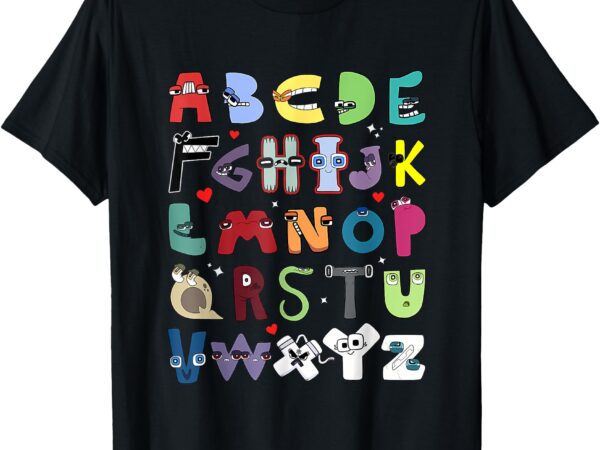 Lore alphabet a to z letter hi for kids boys and girls t-shirt