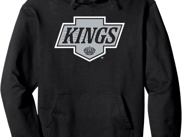 Los angeles kings icon black officially licensed pullover hoodie t shirt vector graphic