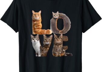 Love Cats_ Unique Cat Mom and Cat Dad Merch T-Shirt