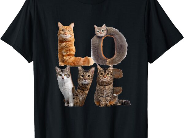 Love cats_ unique cat mom and cat dad merch t-shirt