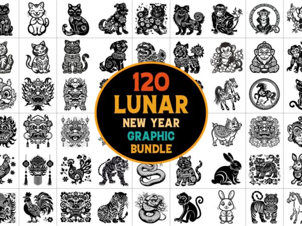 Chinese lunar new year graphic bundle