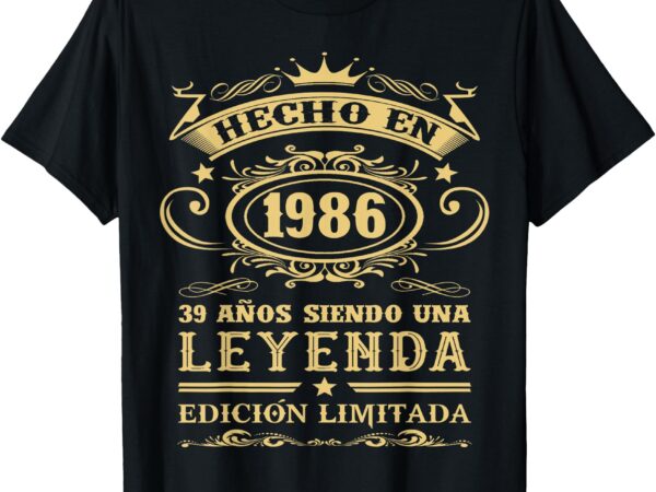 Made in 1986 spanish 39th birthday cumpleaños español t-shirt