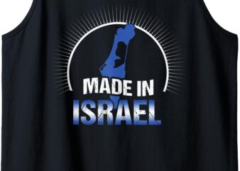 Made in Israel Country Flag Israelian Heritage Family Gift Tank Top