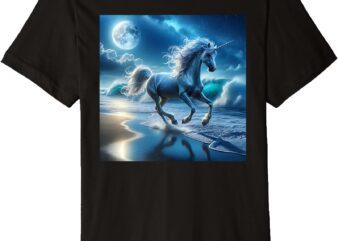 Magical Unicorn under Full Moon Premium T-Shirt