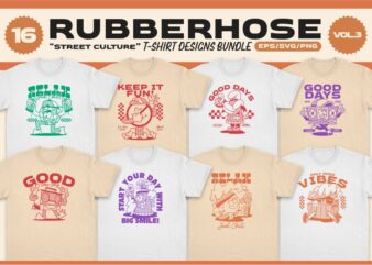 RUBBERHOSE STREET CULTURE T-SHIRT DESIGNS BUNDLE VOL. 3