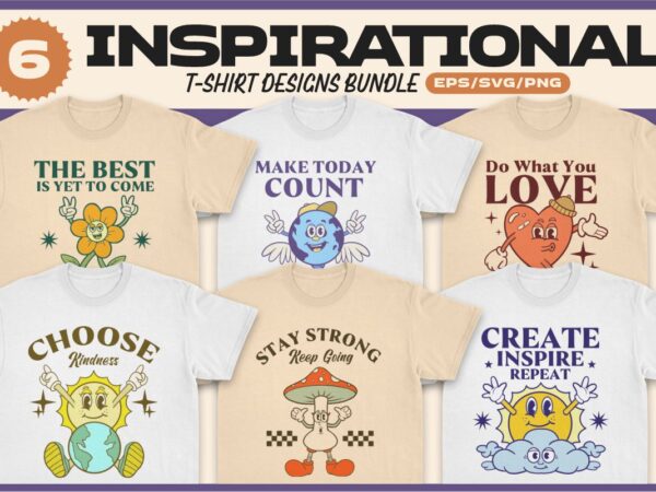 Inspirational t-shirt designs bundle