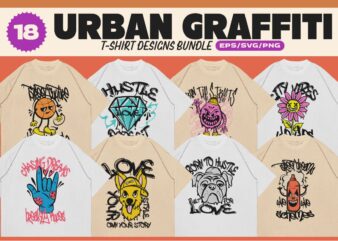 URBAN GRAFFITI T-SHIRT DESIGNS BUNDLE