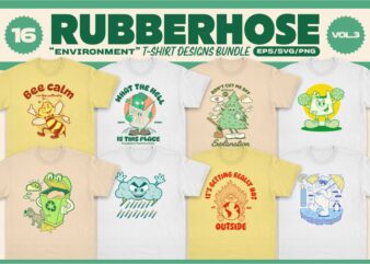 RUBBERHOSE ENVIRONMENT T-SHIRT DESIGNS BUNDLE VOL. 4