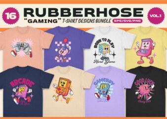 RUBBERHOSE GAMING T-SHIRT DESIGNS BUNDLE VOL. 1