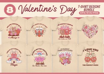 VALENTINE’S DAY T-SHIRT DESIGNS BUNDLE