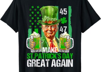 Make St Patrick’s Day Great Again Shamrock Trump American T-Shirt