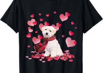 Maltipoo Valentines Day Heart Funny Dog Lover T-Shirt