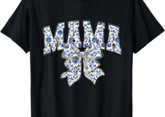 Mama Bow Chinoiserie Flowers Mom Mother Mother’s Day T-Shirt