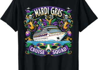 Mardi gras 2025 cruise squad family matching group t-shirt