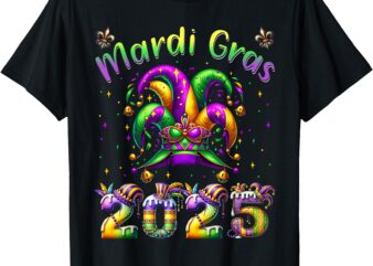 Mardi Gras 2025 Jester Outfit Kids Girls Boys Men Women T-Shirt