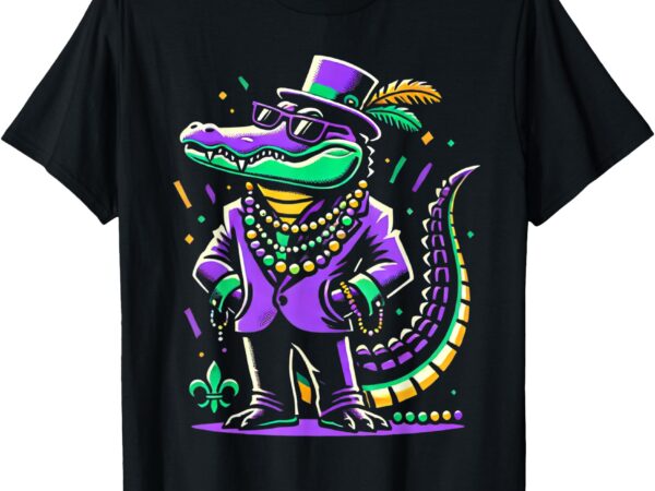 Mardi gras alligator boys men mardi gras t-shirt