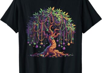 Mardi Gras Tree Beads Fat Tuesday Carnival Men Women Kids T-Shirt