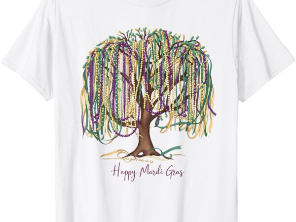 Mardi gras tree beads new orleans 2025 festival bead tree t-shirt