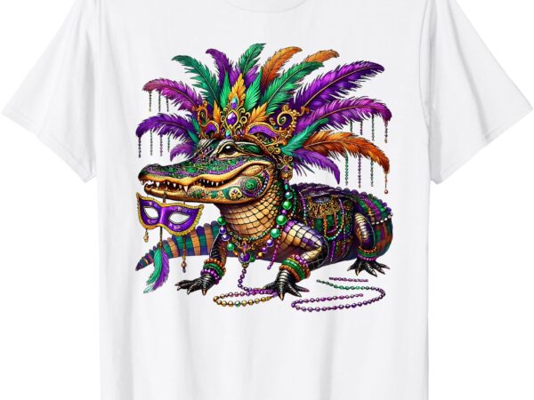 Mardigator alligator carnival costume men women mardi gras t-shirt