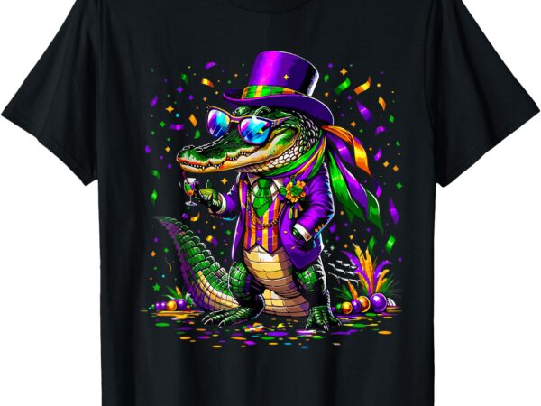 Mardigator mardi gras alligator costume men women mardi gras t-shirt