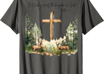 Mens Christian Matthew 6_33 But seek ye first Short Sleeve T-Shirt