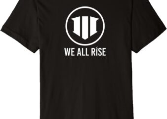 Mens We All Rise Unity Crest Inspirational Graphic Tee Premium T-Shirt