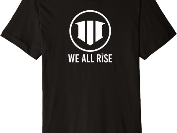 Mens we all rise unity crest inspirational graphic tee premium t-shirt