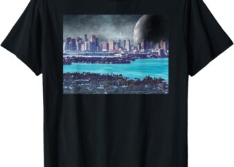 Miami Future City Planet Artistic T-Shirt