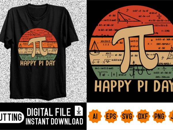 Happy pi day shirt design print template