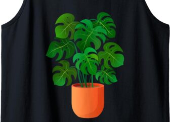 Monstera Deliciosa Swiss Cheese Plant Lover Funny Cute Gift Tank Top